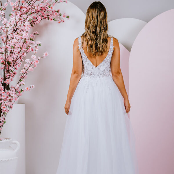 A-line debutante gown