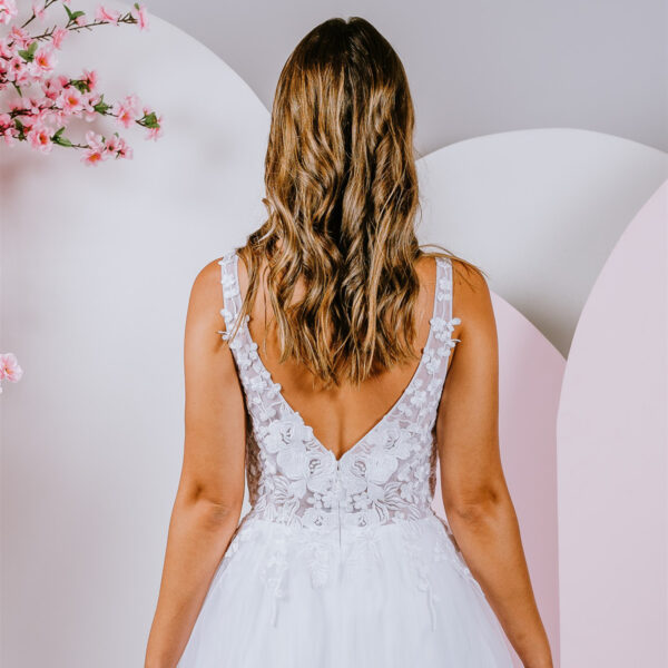 A-line debutante gown